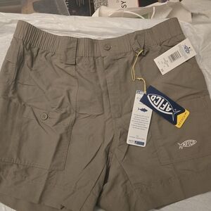 AFTCO Men's Olive-Taupe Cargo Fishing Shorts